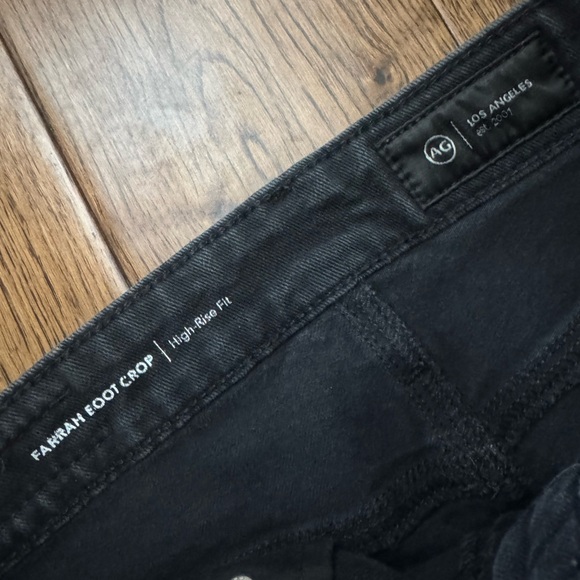 Adriano Goldschmied Farrah Boot Crop Jeans in Black Size 25 - Picture 7 of 8